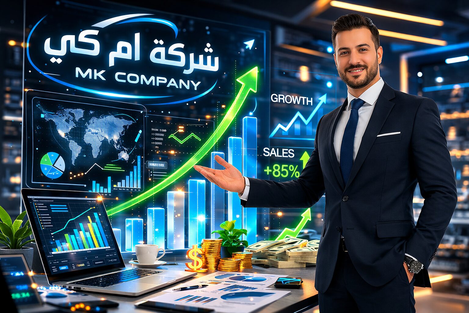 كيف ساعدت شركة ام كي المؤسسات والمواقع على تحقيق نمو ومبيعات أعلى؟